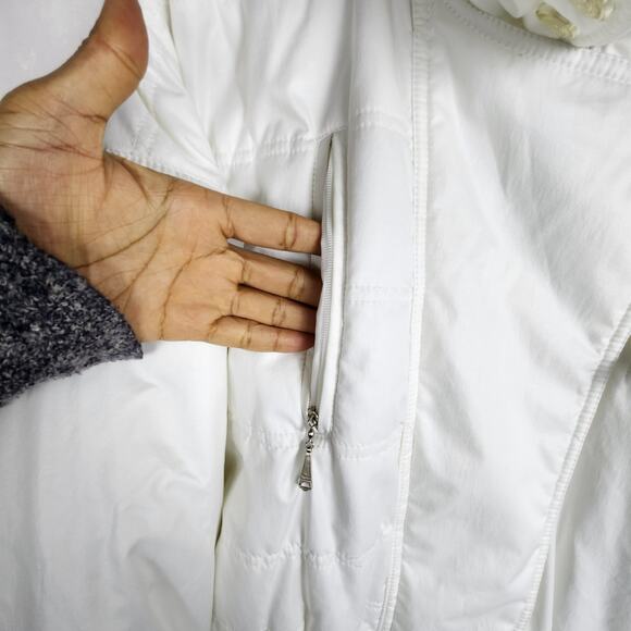 Vintage 80's/90'sWomen's Forte All White One Piece Ski Snowsuit Modern size 8/10 - Picture 8 of 12